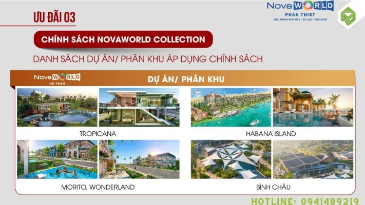 Chính sách Novaworld collection Hồ Tràm