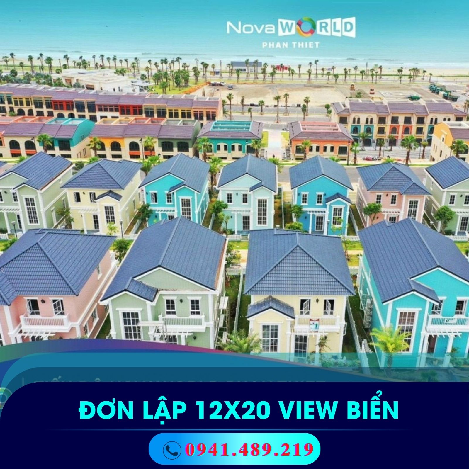 mẫu nhà biệt thự view biển novaworld phan thiết 12x20